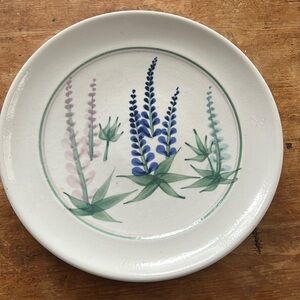 georgetown Pottery ME Footed 11” Dinner plate Lupine Pattern